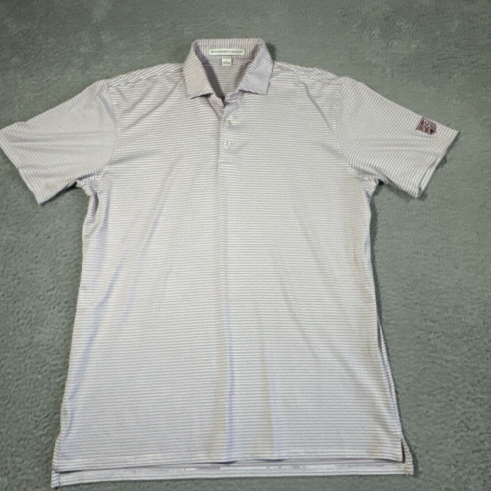 Light maroon Striped Men’s Polo Shirt